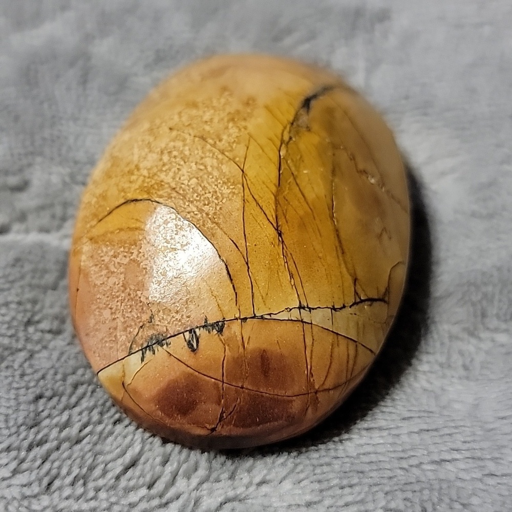 Picture Owyhee Jasper Palm Stone Satin Finish Natural Gemstone Crystal #2